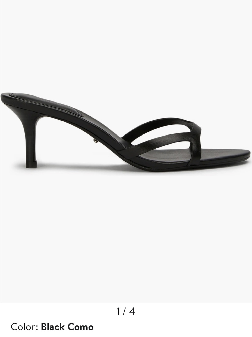 TONY BIANCO Daisy Slide Sandals Black Como Leather NWOT size 8